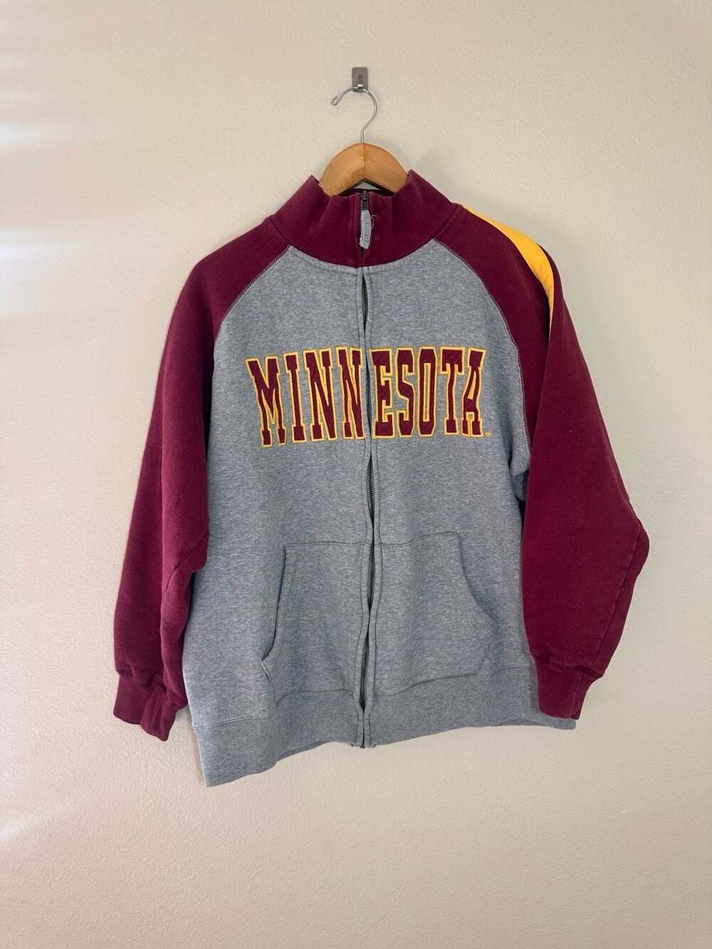 Campus Heritage Collection Minnesota Golden Gophers Full Zip Jacket Size L
